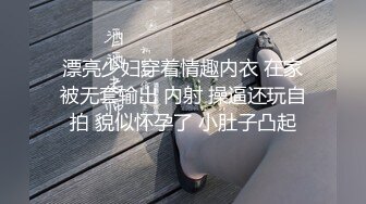 漂亮少妇穿着情趣内衣 在家被无套输出 内射 操逼还玩自拍 貌似怀孕了 小肚子凸起